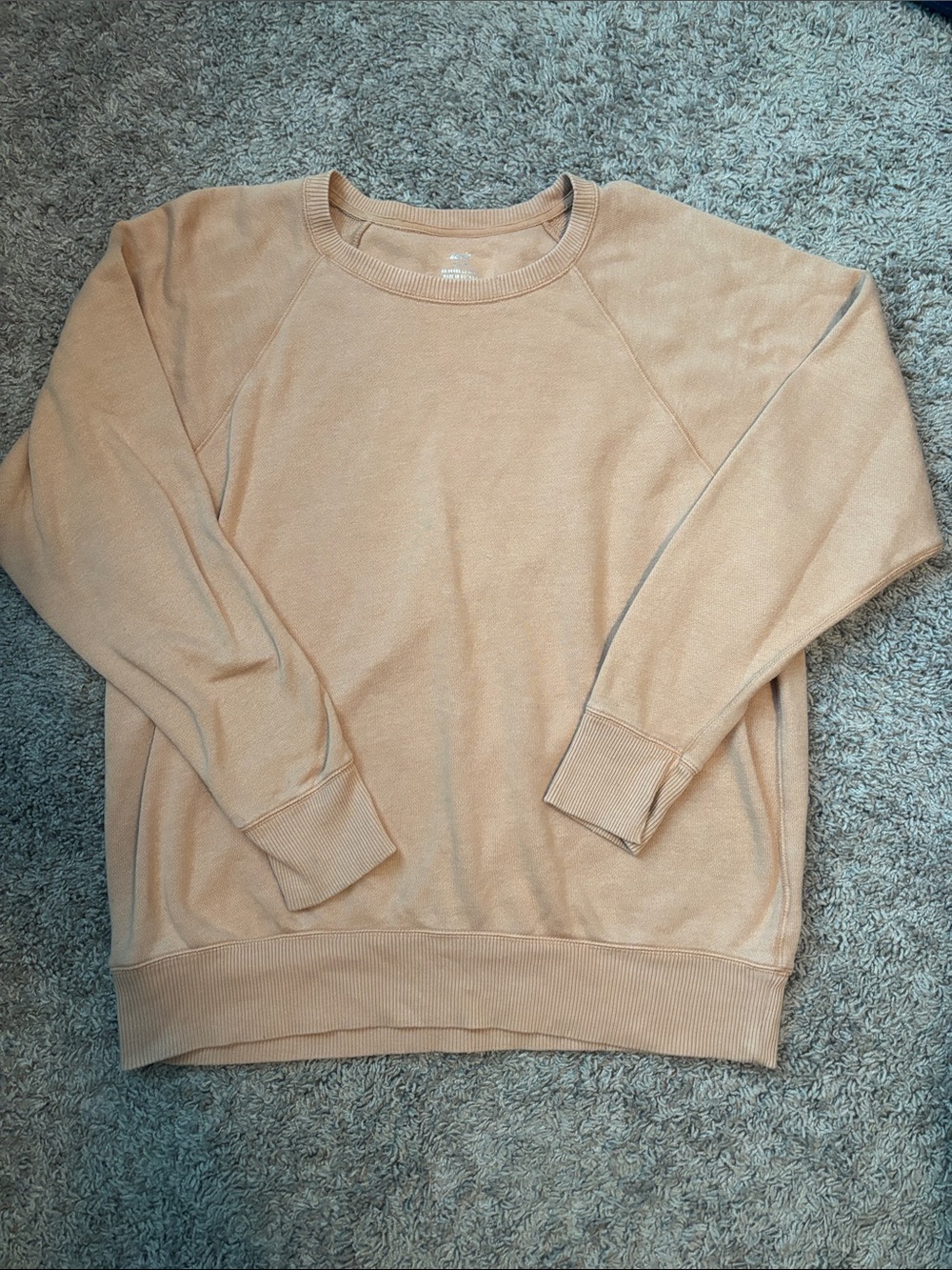 aerie Women's Crewneck Sweatshirt in Light Beige